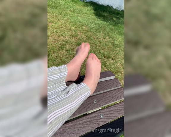 Shawna aka Granitegirl OnlyFans - Ice cream in the park and my pantyhose feet