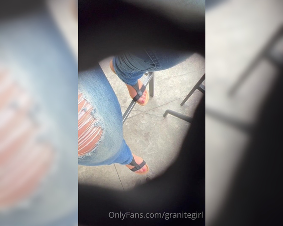 Shawna aka Granitegirl OnlyFans - Public pantyhose feet in sandals