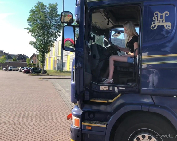Siswet the Butt Princess aka Siswet19 OnlyFans - At my other work, in my Scania truck 1